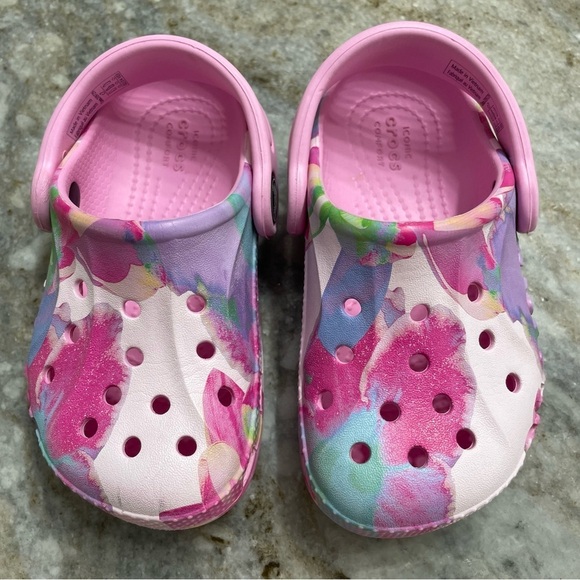 Crocs Baya Seasonal Floral Printed Clog - KIDS size C 7 - Picture 2 of 8